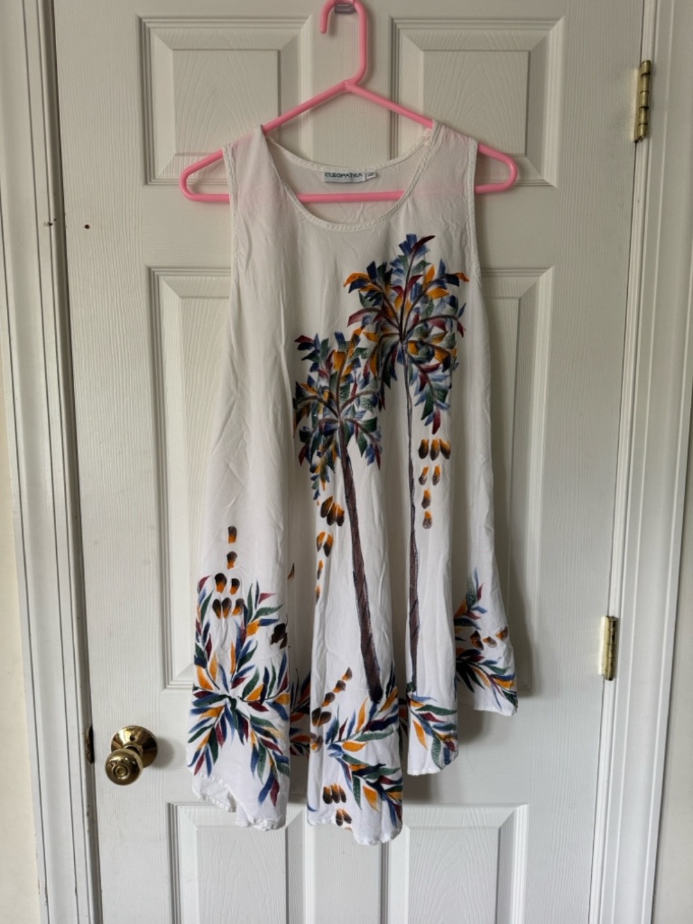Cleopatra Palm Tree Midi Dress or CoverUp from local Costa Rica Shop "Free Size"